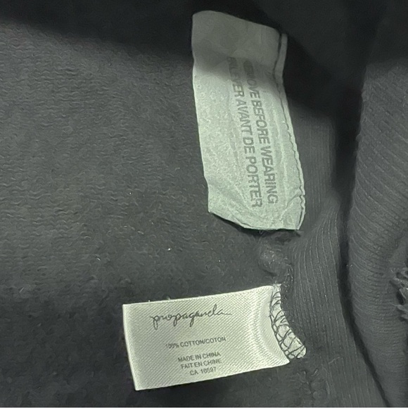 Propaganda (Plenty) Cropped Front Lace Up Black Sweater Women’s Small - Picture 3 of 4